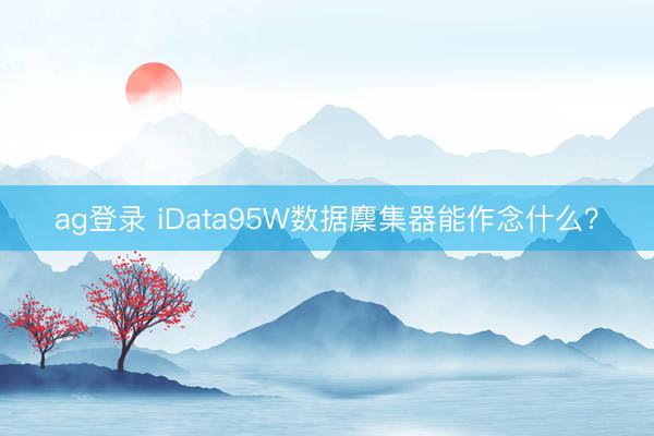 ag登錄 iData95W數據麇集器能作念什么?